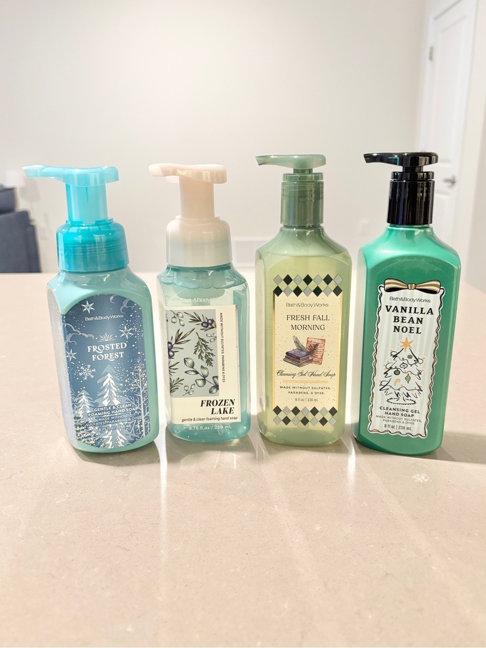 Bath & Body Works Hand Soap Lot of 4 Frosted Forest Vanilla Bean Noel